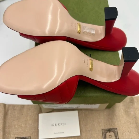 Women’s Gucci, GG Marmont, leather slide, sandal size 39 made in Italy - Picture 10 of 11